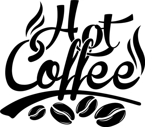 Napis na ścianę Hot Coffee 80