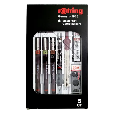 Isograph Master Set Rotring 0.1, 0.3, 0.5 - Zestaw rapidografów