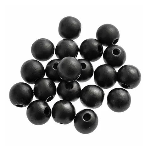 Koraliki drewniane kulki dpCraft 16 mm 20 szt. czarne