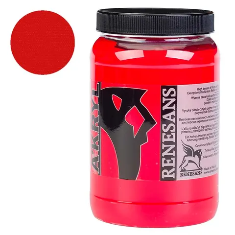 Farba akrylowa Renesans A'kryl 500 ml - 09 Czerwień błyszcząca