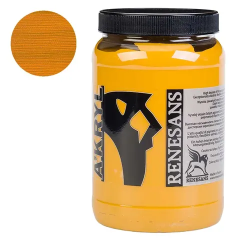 Farba akrylowa Renesans A'kryl 500 ml - 12 Ochra żółta
