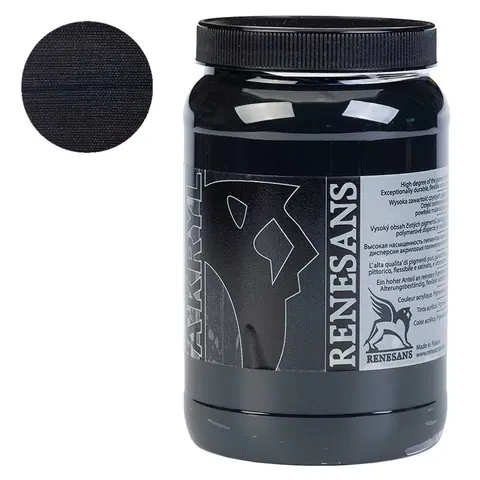 Farba akrylowa Renesans A'kryl 500 ml - 27 Czerń