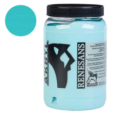 Farba akrylowa Renesans A'kryl 500 ml - 39 Turkusowy