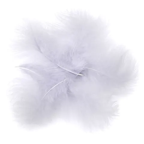 Piórka dekoracyjne indycze dpCraft 15 cm 5 szt. - szare