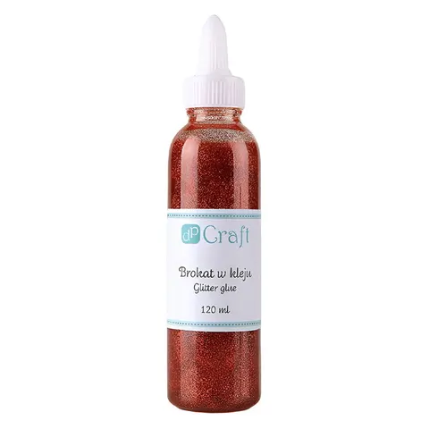 Klej brokatowy DpCraft 120 ml - czerwony