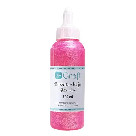 Klej brokatowy DpCraft 120 ml - różowy