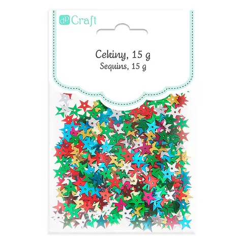 Cekiny dpCraft 15 g gwiazdki mix kolorów