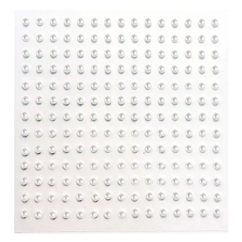 Perełki samoprzylepne dpCraft 3 mm 195 szt. - białe