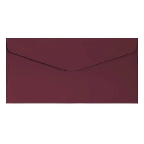 Koperta gładka 120 g DL 10 szt. - bordowa