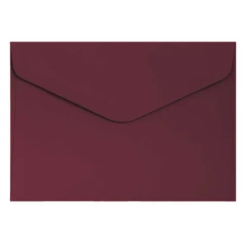 Koperta gładka 120 g C6 10 szt. - bordowa
