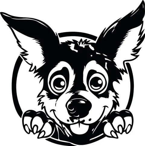 Naklejka ścienna CATTLE DOG 80