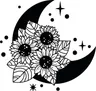 Ezoteryczna naklejka ścienna KSIĘŻYC 8