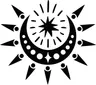 Ezoteryczna naklejka ścienna KOSMICZNA MANDALA 12