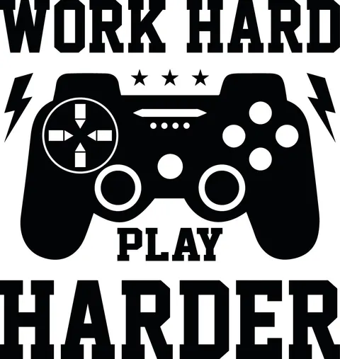 Naklejka ścienna WORK HARD, PLAY HARDER 1