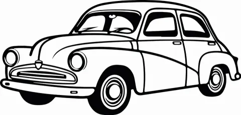 Naklejka na ścianę auto klasyczne 105