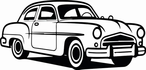 Naklejka na ścianę retro auto 110