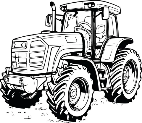Duża naklejka na ścianę traktor 14