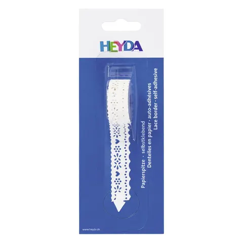 Koronka papierowa samoprzylepna Heyda - 2 m, 17 mm Serduszka