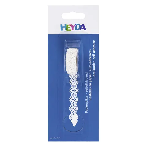 Koronka papierowa samoprzylepna Heyda - 2 m, 14 mm Kwiatki