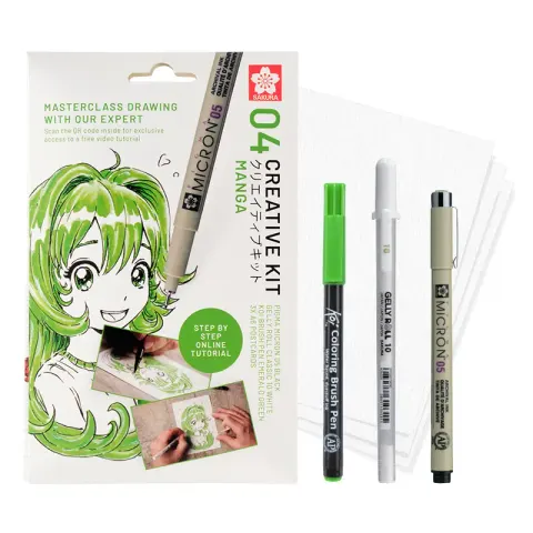 Zestaw artystyczny Sakura Manga girl - Micron + Gelly Roll + Koi