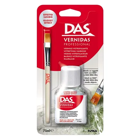 Lakier błyszczący do modeliny DAS professional 75 ml + pędzelek