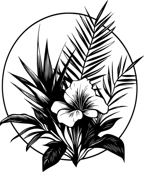 Naklejka na ścianę HIBISKUS 19