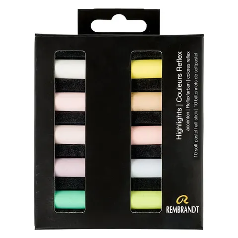 Pastele suche połówki Rembrandt Micro zestaw 10 szt. Highlights set