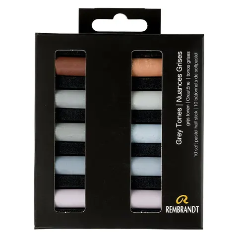 Pastele suche połówki Rembrandt Micro zestaw 10 szt. Grey Tones Set