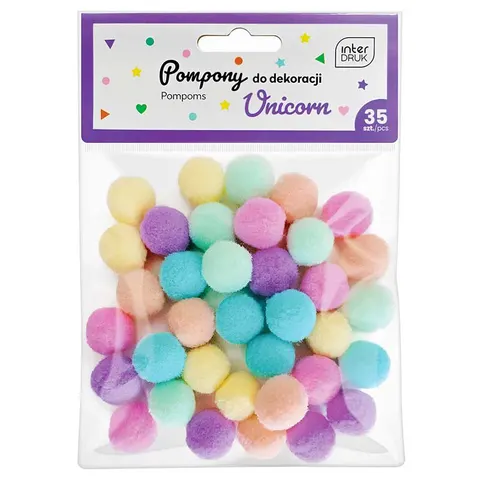Pompony Interdruk 35 szt. Unicorn