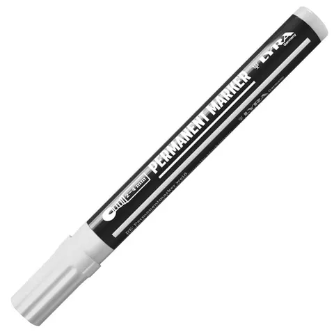 Marker permanentny Lyra Industry 2-4 mm - biały
