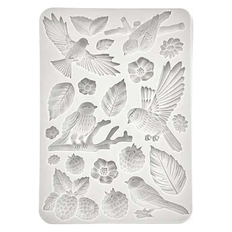 Foremka silikonowa Stamperia A5 - Forest birds
