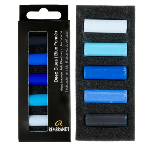 Pastele suche połówki Rembrandt Micro zestaw 5 szt. Deep Blues Set