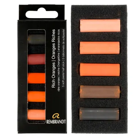 Pastele suche połówki Rembrandt Micro zestaw 5 szt. Rich Oranges Set