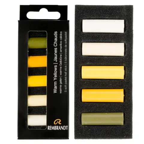 Pastele suche połówki Rembrandt Micro zestaw 5 szt. Warm Yellows Set