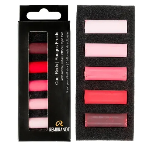 Pastele suche połówki Rembrandt Micro zestaw 5 szt. Cool Reds Set