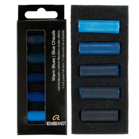 Pastele suche połówki Rembrandt Micro zestaw 5 szt. Warm Blues Set