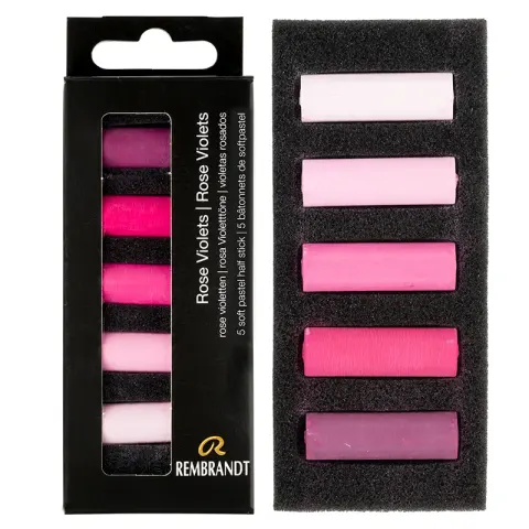 Pastele suche połówki Rembrandt Micro zestaw 5 szt. Rose Violets Set