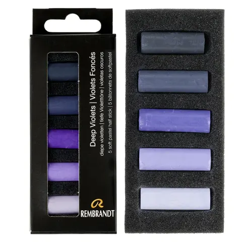 Pastele suche połówki Rembrandt Micro zestaw 5 szt. Deep Violets Set