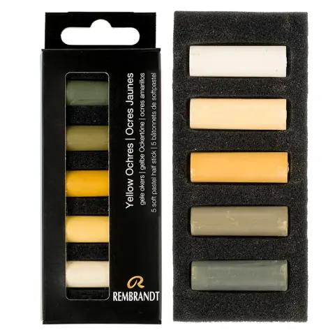 Pastele suche połówki Rembrandt Micro zestaw 5 szt. Yellow Ochres Set