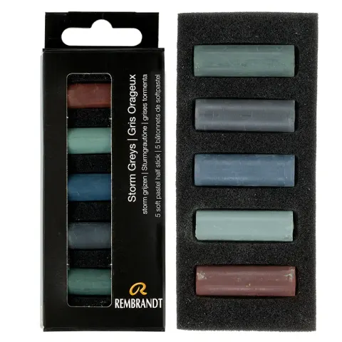 Pastele suche połówki Rembrandt Micro zestaw 5 szt. Storm Greys Set