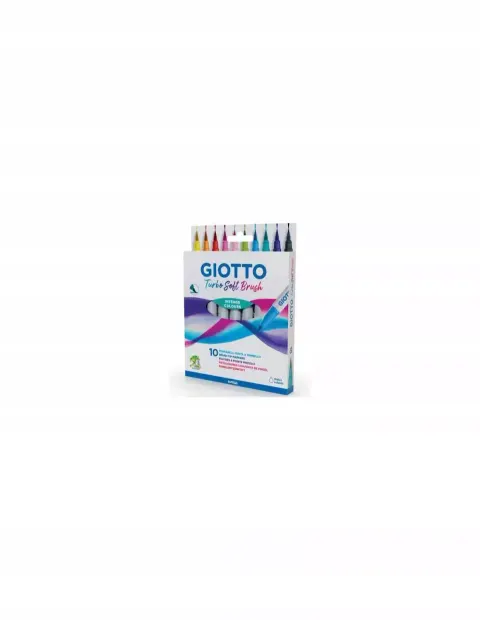 Pisaki 10-kol. pędzelkowe Turbo Soft Brush, Giotto