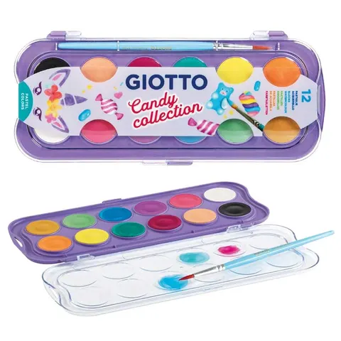 Akwarele Giotto zestaw 12 kolorów Candy collection