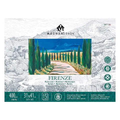 Blok do farb akrylowych Magnani Firenze - 31 x 41 cm, 400 g, 15 ark.