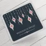 Czarno-białe kartki firmowe na Boże Narodzenie z czerwonym akcentem - 14,5 x 14,5 cm