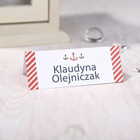 Winietka z kolekcji marynistycznej - czerwona
