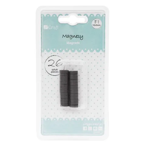 Magnesy ferrytowe 10 x 3 mm dpCraft 26 szt.