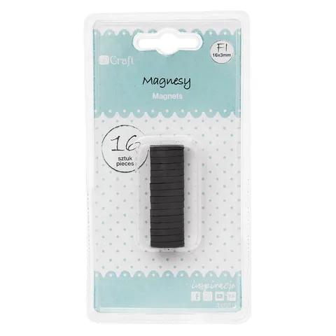 Magnesy ferrytowe 16 x 3 mm dpCraft 16 szt.