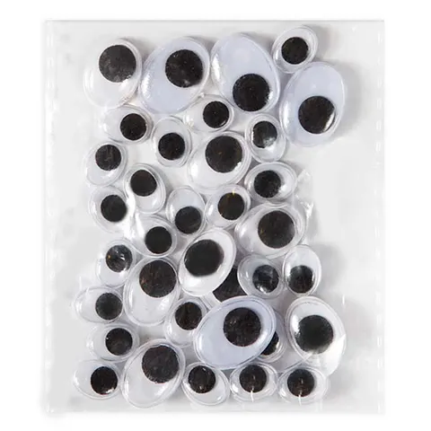Ruchome oczka samoprzylepne owalne dpCraft 36 szt. mix