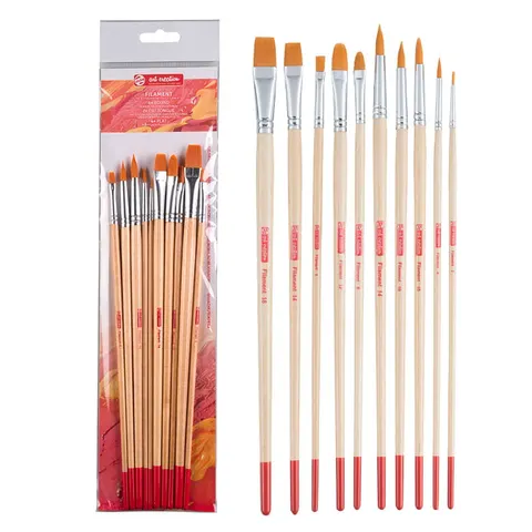 Pędzle syntetyczne Art Creation zestaw 232M - 10 szt. - mix