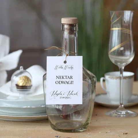 Zestaw 18 zawieszek na alkohol minimalistyczne